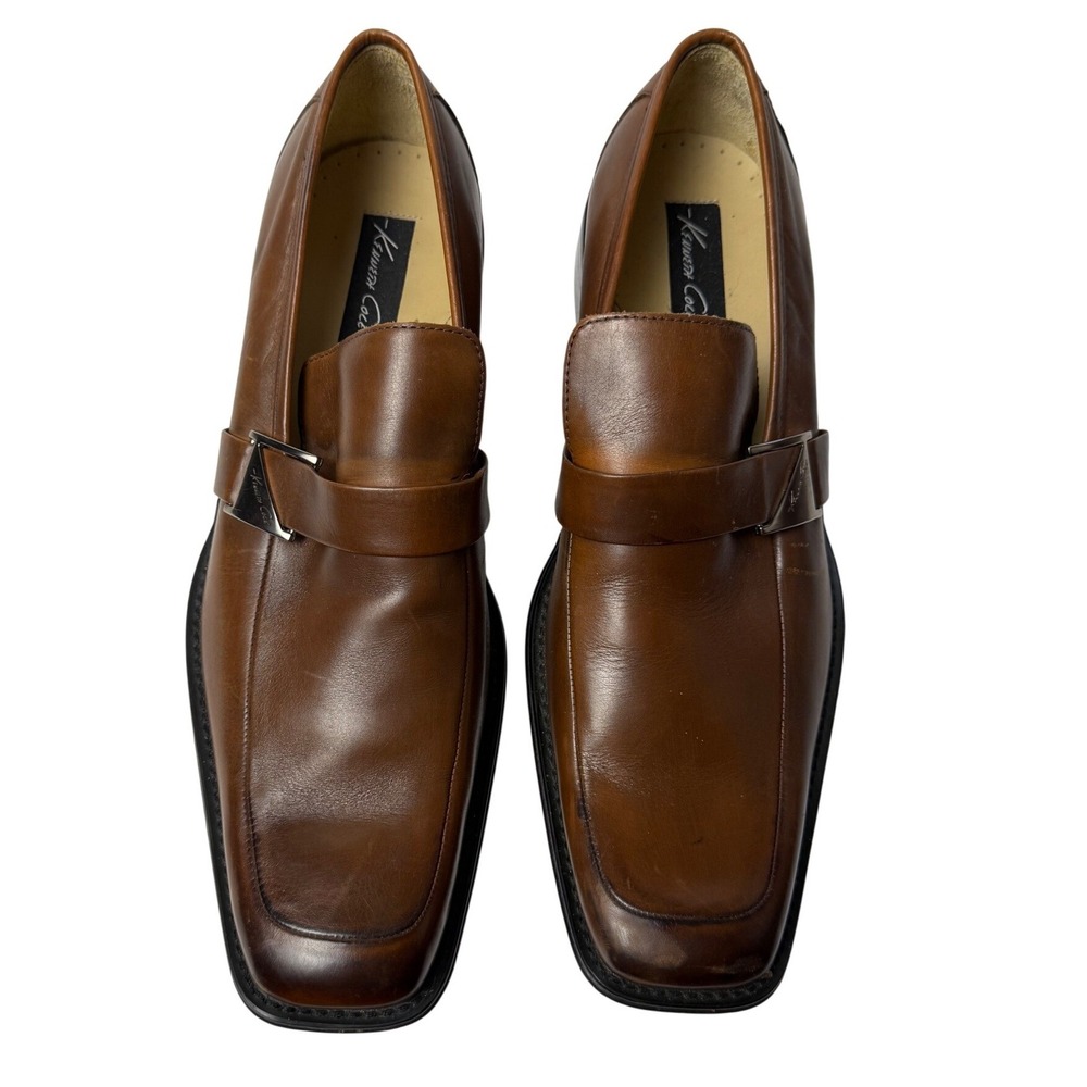 Kenneth Cole New York Brown Leather Slip-On Loafers - Picture 5 of 10
